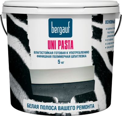 Шпатлевка готовая Bergauf Uni Pasta U 5 кг
